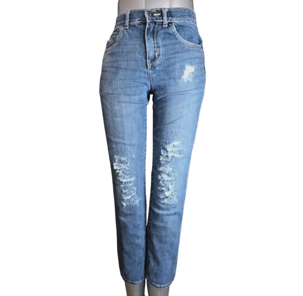 The Children's Place Jeans Girls 10 Stretch Distressed Straight (W24 L23)